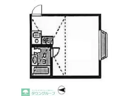 エアフォルク北加瀬(ワンルーム/2階)の間取り写真