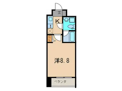 GRANZ(1K/4階)の間取り写真