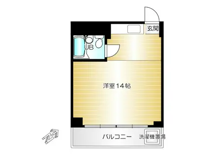 水入マンション(ワンルーム/3階)の間取り写真