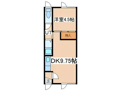ニューシティ(1DK/1階)の間取り写真