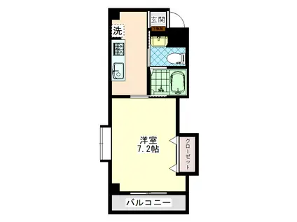 丸の内SIXTEEN(1K/3階)の間取り写真