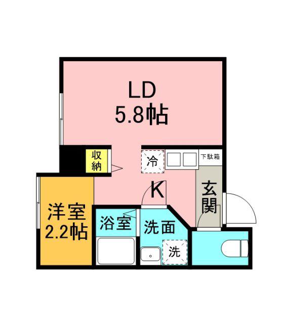 M TERRACE住吉(1LDK/2階)の間取り写真