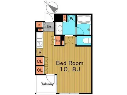 エルパティオ大谷(ワンルーム/2階)の間取り写真