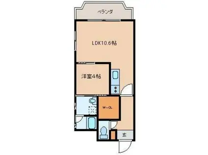 SOLARE(1LDK/4階)の間取り写真