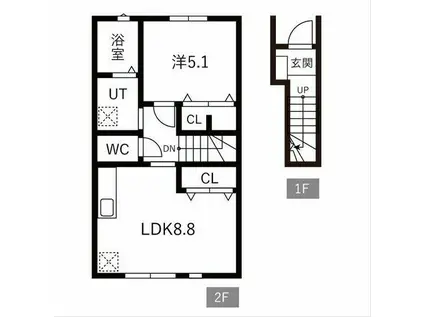 ブラストI A203(1LDK/2階)の間取り写真