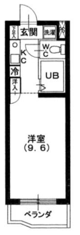アップル第3マンション(ワンルーム/2階)の間取り写真