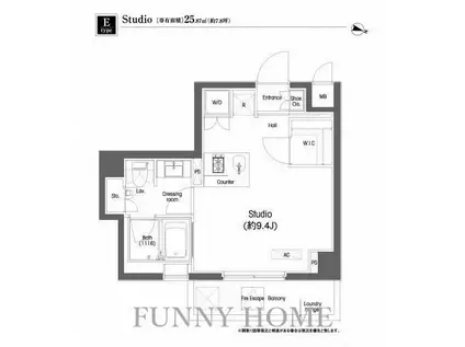 PLUM13(1K/2階)の間取り写真