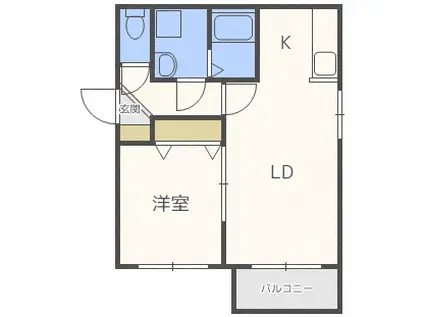 アバンセN42(1LDK/2階)の間取り写真