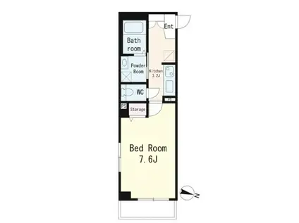 フラット梅島(1K/1階)の間取り写真