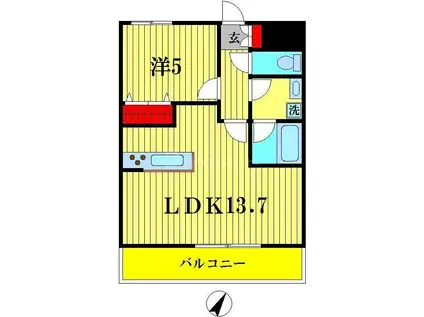 FONTANA MINORIDAI(1LDK/3階)の間取り写真