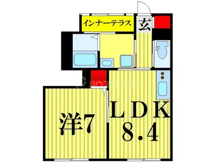 フィオーレ(1LDK/1階)の間取り写真