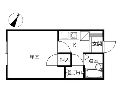 コーポローリエ(1K/1階)の間取り写真