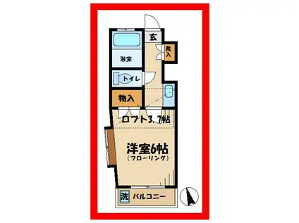 メゾン欅(1K/2階)の間取り写真