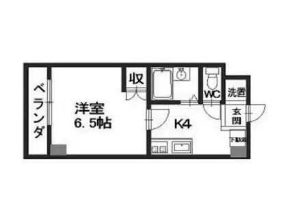 第2植野ビル(1K/2階)の間取り写真