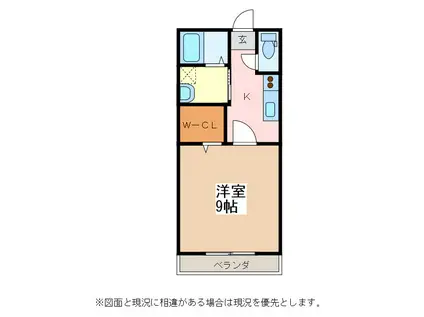 アティ古西(1K/1階)の間取り写真