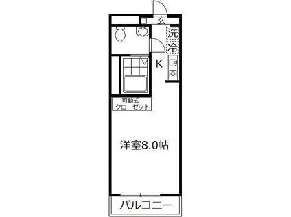 ミューズ宮前(ワンルーム/3階)の間取り写真