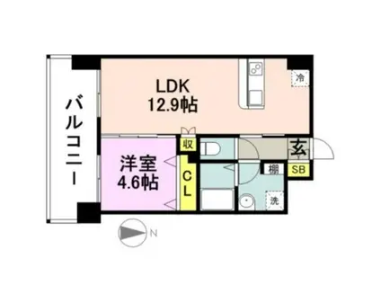 SHO STYLE HAKATA(1LDK/6階)の間取り写真