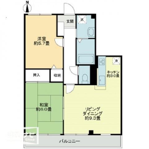 フォレスタ(2LDK/3階)の間取り写真