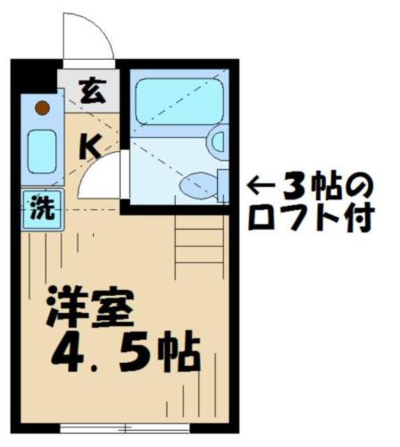 KTコーポラス(ワンルーム/5階)の間取り写真
