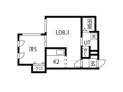 ブランノワール札幌ST(1LDK/3階)の間取り写真