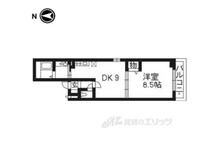 ミルメゾンT(1LDK/3階)の間取り写真
