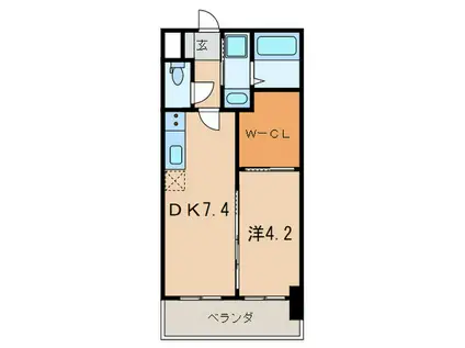 SALICE柳町(1LDK/3階)の間取り写真