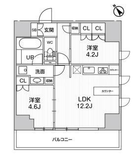 NIDO SUGAMO(2LDK/3階)の間取り写真