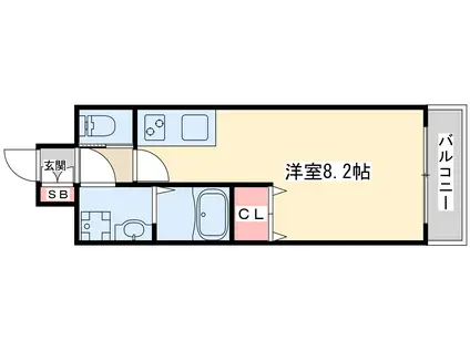 グランサンク02(ワンルーム/3階)の間取り写真