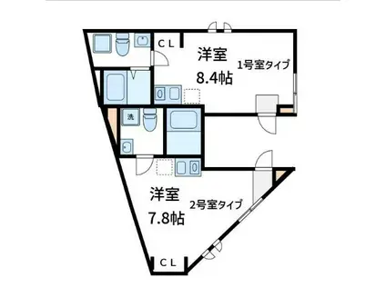 FOR SQUARE(ワンルーム/1階)の間取り写真
