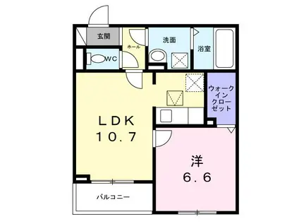 ヒカルサ明石土山(1LDK/1階)の間取り写真