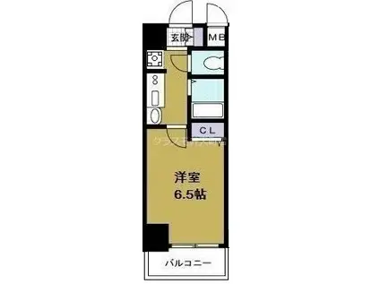 EC大阪ベイエリア(1K/7階)の間取り写真