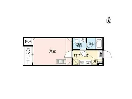 カーサ・ルチア志賀本通カーサルチアシガホンド(1K/2階)の間取り写真