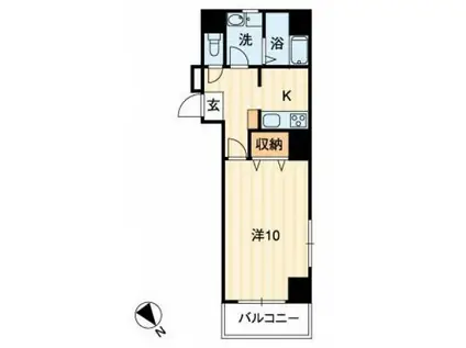 RINCHNARNO N(1K/6階)の間取り写真