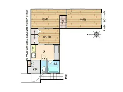 ハイツヒロセ(3K/3階)の間取り写真