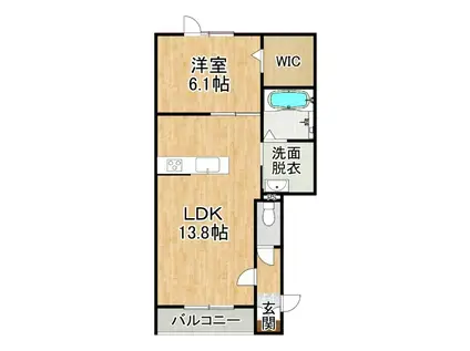 ONESELF(1LDK/3階)の間取り写真