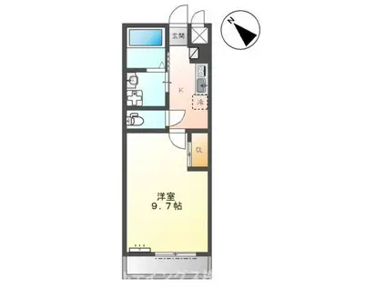 ドリームハウス(1K/1階)の間取り写真