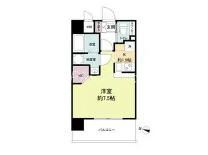 プライマル新大阪(ワンルーム/4階)の間取り写真