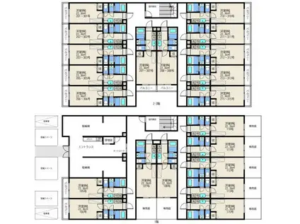 フラッティ有馬町(1K/3階)の間取り写真