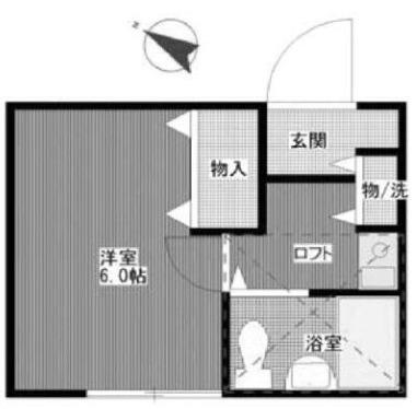 プチフォーレ(1K/1階)の間取り写真