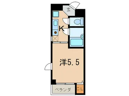 蒼光ビル(1K/4階)の間取り写真