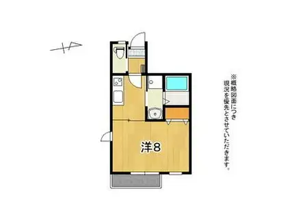 ISG咲田(1K/1階)の間取り写真