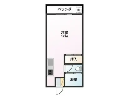 パレスマンション(ワンルーム/2階)の間取り写真