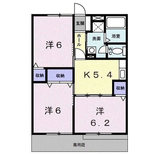 ＪＲ阪和線 紀伊駅 徒歩10分 2階建 築28年(3K/1階)の間取り写真