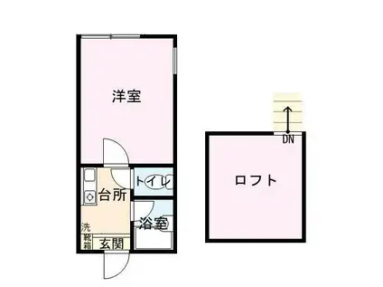 ベルトピア6(1K/1階)の間取り写真