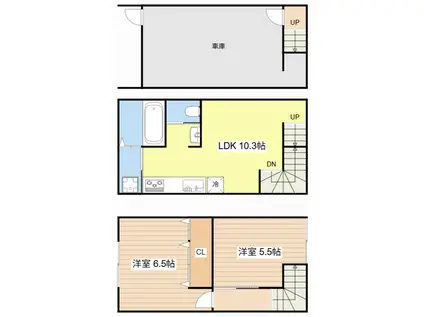 サンビオーズ(2LDK/1階)の間取り写真