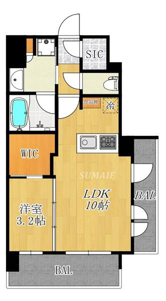 デュオヴェール赤羽(1LDK/5階)の間取り写真