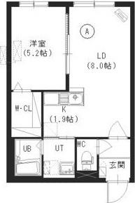 PREGARE(1LDK/1階)の間取り写真