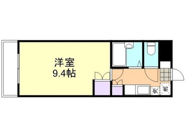 倉敷ライフ・キャンパスC棟(1K/1階)の間取り写真