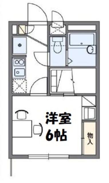 レオパレスハナブサ(1K/2階)の間取り写真
