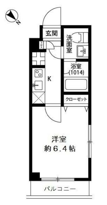 プレール・ドゥーク上池袋(1K/4階)の間取り写真